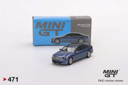 MiniGT 1:64 BMW Alpina B7 xDrive Alpina Blue Metallic – MiJo Exclusive #471