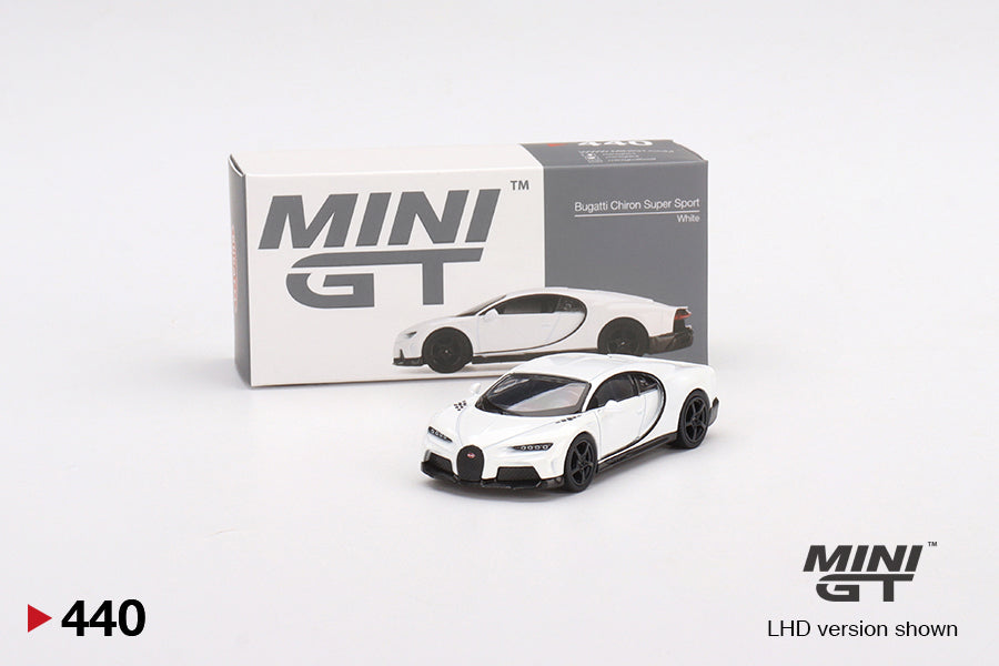 MiniGT 1:64 Bugatti Chiron Super Sport White – MiJo Exclusive #440