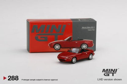 MiniGT Mazda Miata MX-5 (NA) Classic Red MiJo Exclusive #288