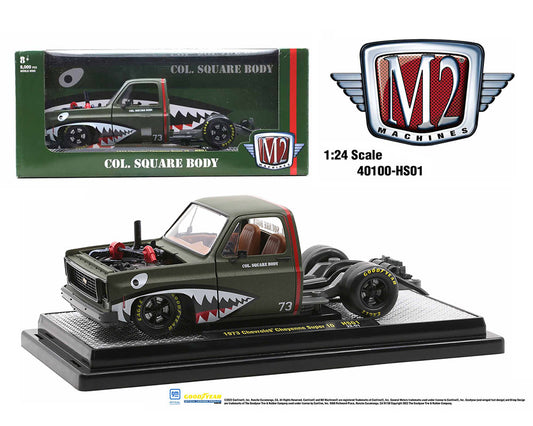 M2 Machines 1:24 Hobby Exclusive 1973 Chevrolet Cheyenne Super 10 Squarebody Custom Bedless