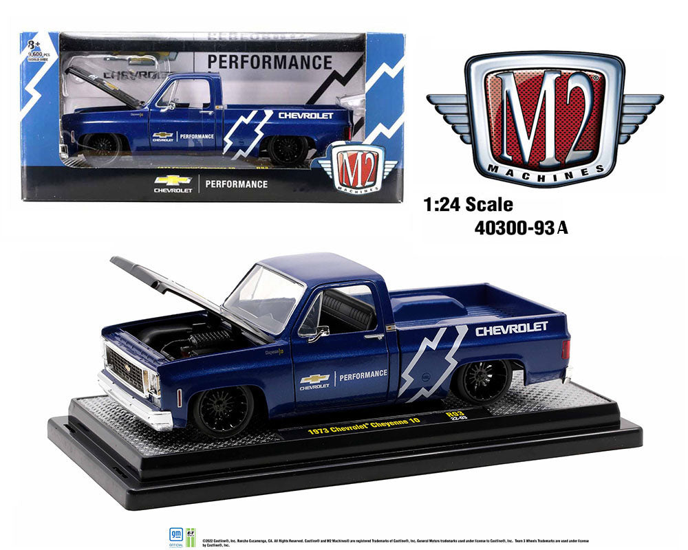 M2 Machines 1:24 1973 Chevrolet Cheyenne 10 "CHEVY" Blue Limited Edition