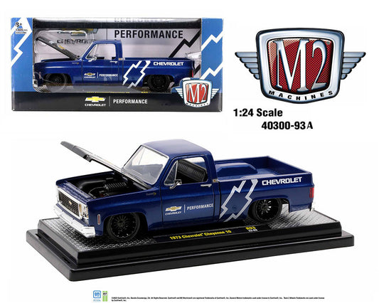 M2 Machines 1:24 1973 Chevrolet Cheyenne 10 "CHEVY" Blue Limited Edition