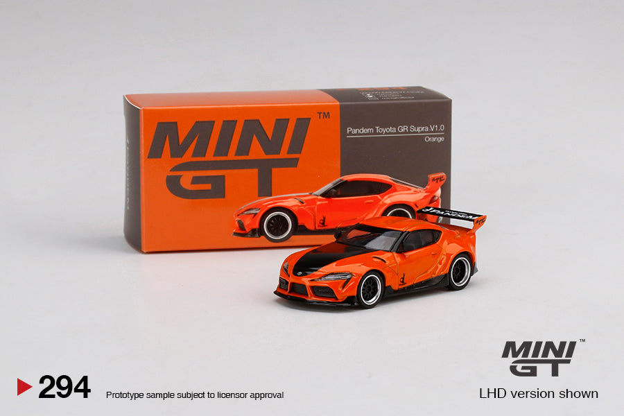 MiniGT Pandem Toyota GR Supra V1.0 Orange MiJo Exclusive #294