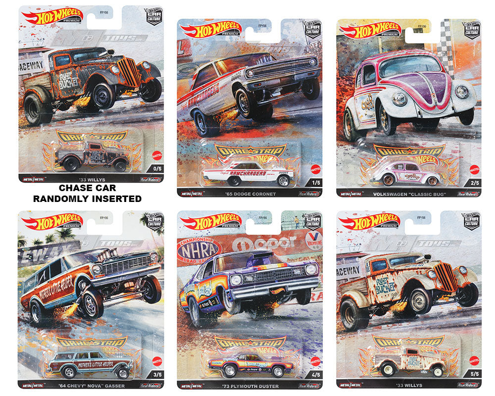 Hot Wheels 1:64 Premium 2023 Car Culture DragStrip Demons *Set Or Case*