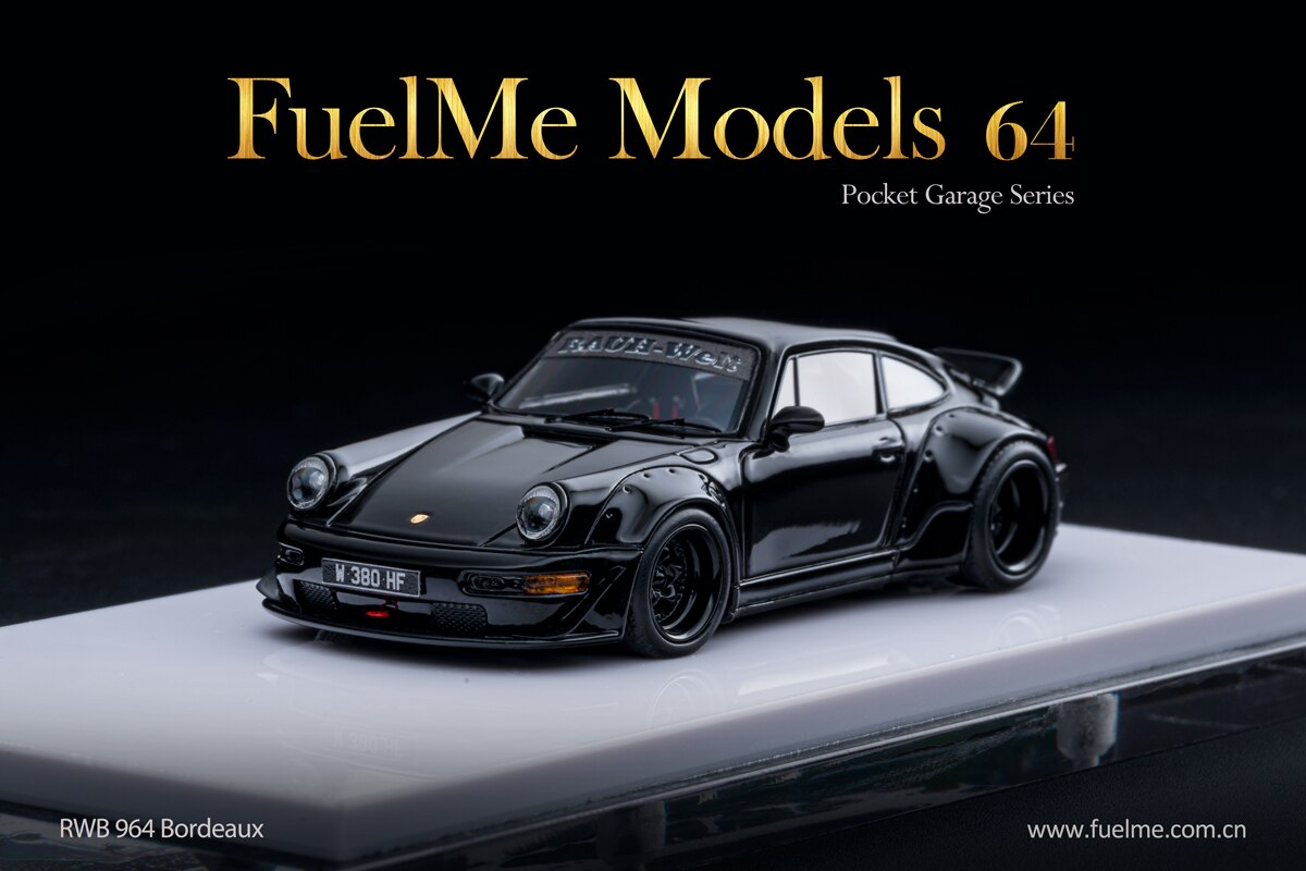 FuelMe Models 1:64 Porsche RWB 964 "Bordeaux" Black