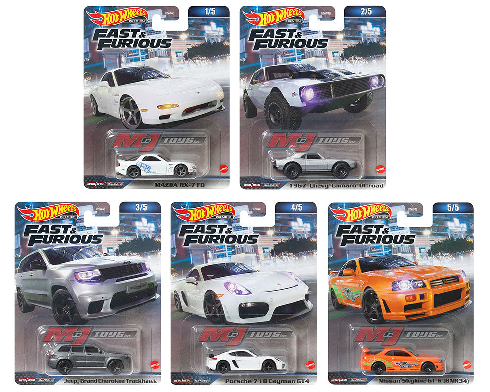 Hot Wheels 1:64 Premium 2023 Fast & Furious - A Assortment *Set Or Case*