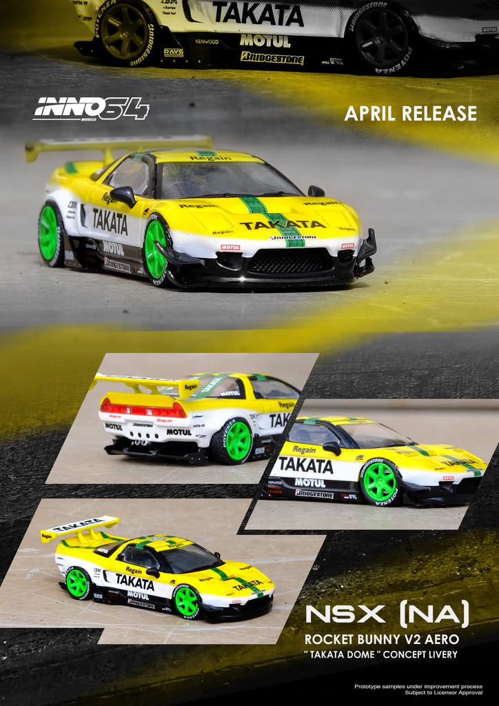 Inno64 1:64 Rocket Bunny Honda NSX (NA1) "Takata Dome" Concept Livery (2022)