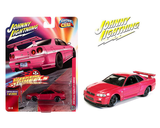 Johnny Lightning 1:64 2000 Nissan Skyline GT-R R34 Pink - Weekend Of Wheels Exclusive