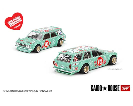 MiniGT x Kaido House 1:64 Nissan Datsun 510 Wagon Hanami V1 Green