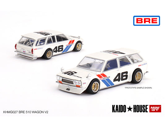 MiniGT x Kaido House 1:64 Datsun 510 Wagon BRE Version 2 (White) Limited Edition