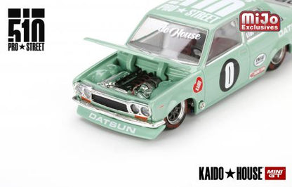 MiniGT x Kaido House 1:64 Nissan Datsun 510 Pro Street Light Green MiJo Exclusive