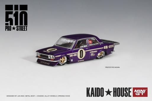 MiniGT x Kaido House 1:64 Nissan Datsun 510 Pro Street OG Purple