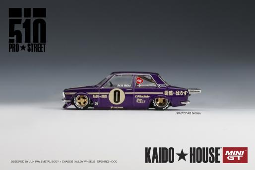 MiniGT x Kaido House 1:64 Nissan Datsun 510 Pro Street OG Purple