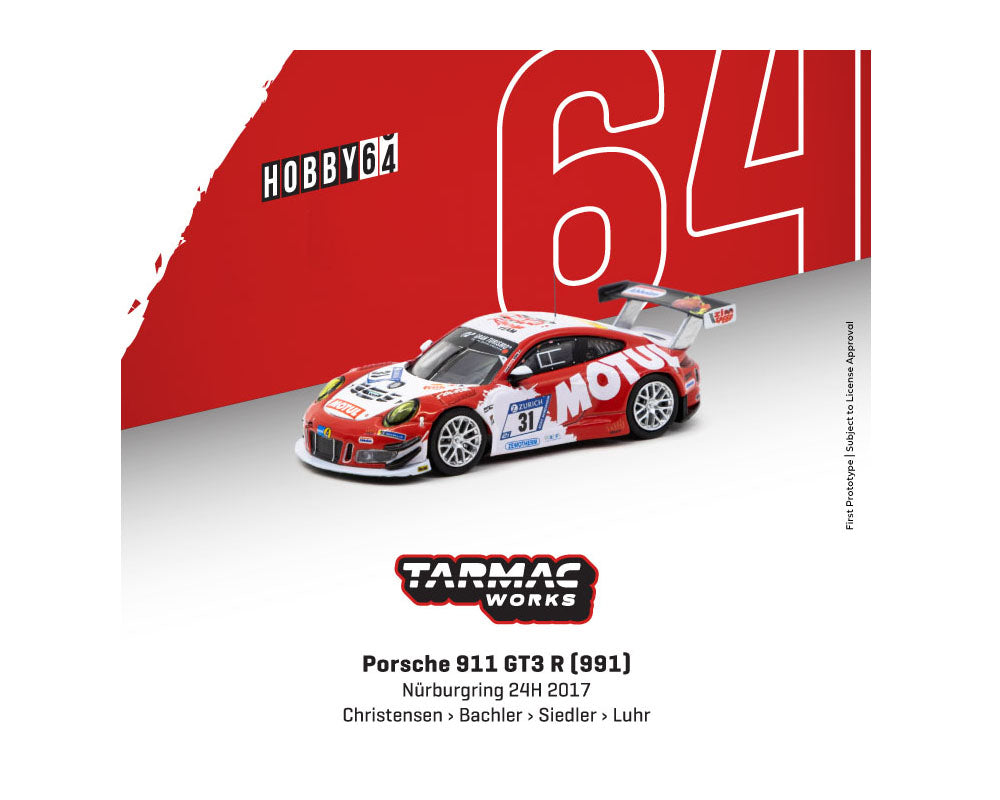 Tarmac Works 1:64 Porsche 911 GT3 R Nürburgring 24h 2017 #31 Motul