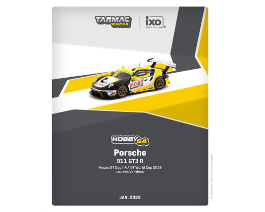 Tarmac Works 1:64 Porsche 911 GT3 R Macau GT Cup – FIA GT World Cup 2019 Laurens Vanthoor – Hobby64