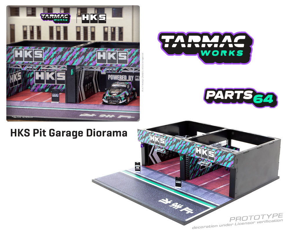 Tarmac Works 1:64 - Parts64 Pit Garage Diorama - HKS