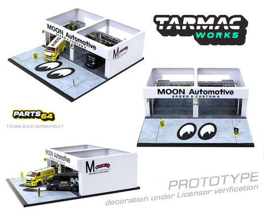 Tarmac Works 1:64 Pit Garage Mooneyes Diorama - Parts64