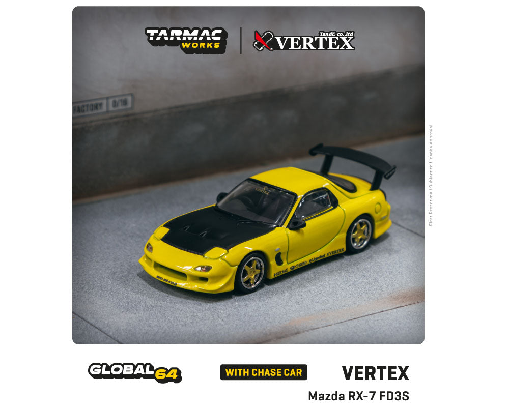 Tarmac Works 1:64 Mazda RX-7 FD3S Vertex Yellow – Global64