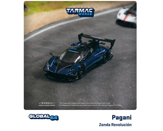 Tarmac Works 1:64 Global64 Pagani Zonda Revolución Blue Metallic