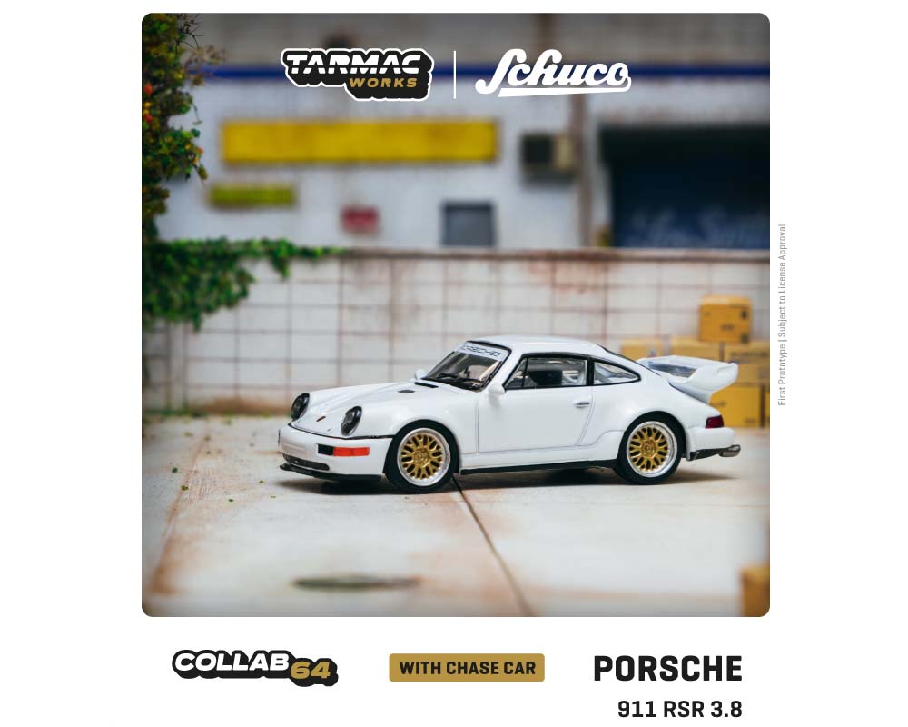 Tarmac Works X Schuco 1:64 Porsche 911 RSR 3.8 White