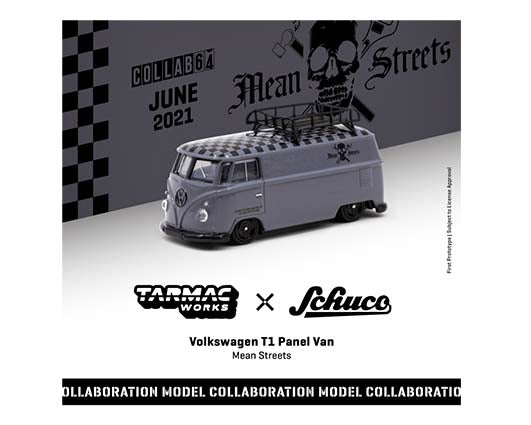 Tarmac Works X Schuco 1:64 Mean Streets Volkswagen T1 Panel Van With Oil Can