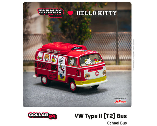 Tarmac Works X Schuco 1:64 Volkswagen Type II (T2) Bus Hello Kitty - Global64