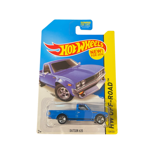 Hot Wheels 2014 Mainline Datsun 620 Blue K-Mart Exclusive