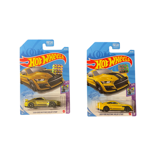 Hot Wheels 2021 Super Treasure Hunt ‘20 Ford Mustang Shelby GT500 Pair Factory Sealed