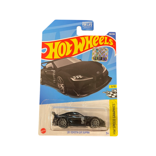 Hot Wheels 2021 Mainline ‘20 Toyota GR Supra Black GameStop Exclusive Factory Sealed