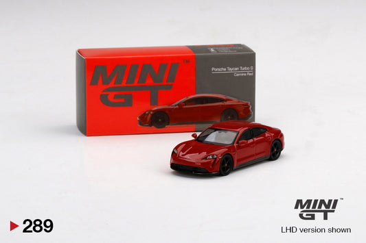 MiniGT Porsche Taycan Turbo S Carmine Red MiJo Exclusive #289