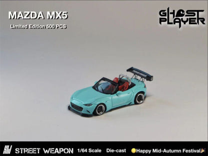 Street Weapon 1:64 Pandem Mazda Miata MX-5 Roadster - Baby Blue