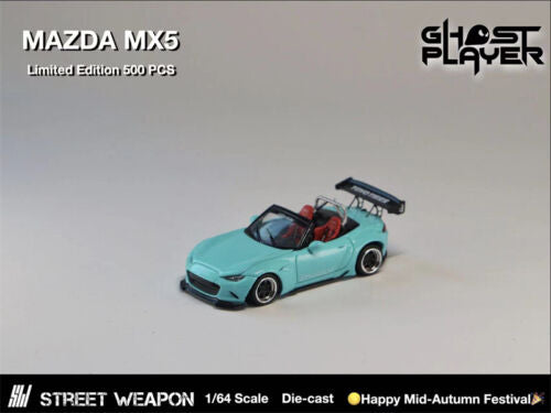 Street Weapon 1:64 Pandem Mazda Miata MX-5 Roadster - Baby Blue