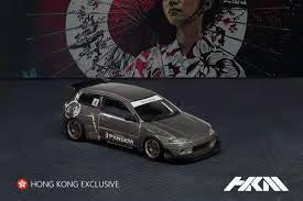 HKM 1:64 Honda Civic EG6 Pandem Rocket Bunny Grey