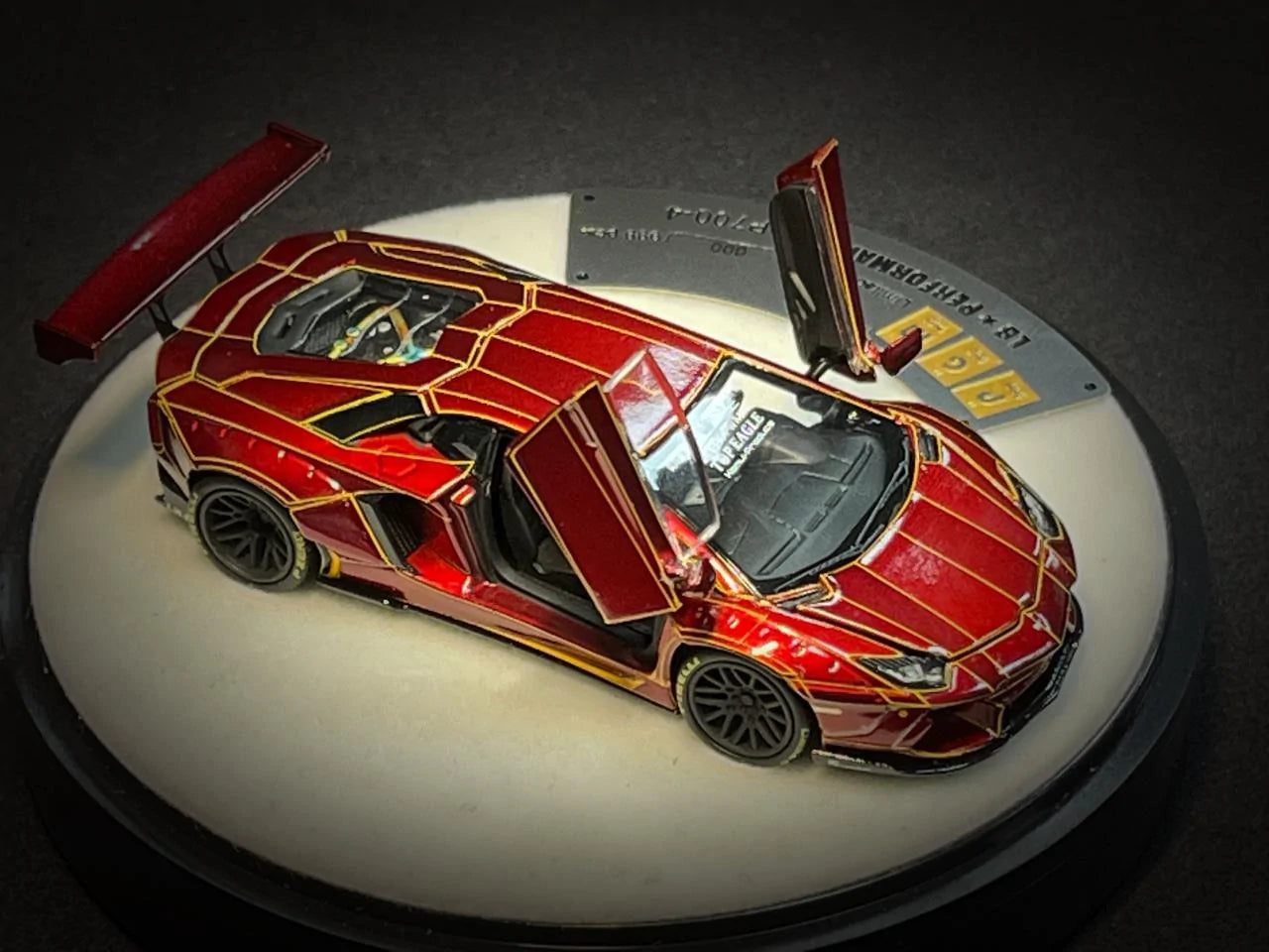 PGM 1:64 Lamborghini Aventador LB Works Metallic Red *Read Description*