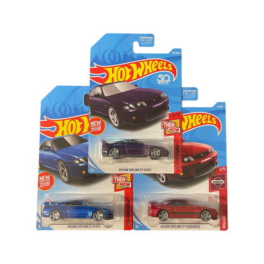 Hot Wheels Mainline Nissan Skyline GT-R R33 Lot Of 3