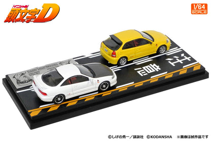 Modeler's64 Initial D Set Vol.9 Daiki NInomiya Civic (EK9) & Smiley Sakai Integra (DC2)