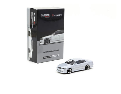 Tarmac Works 1:64 Vertex Toyota Chaser JZX100 Silver Metallic - Toy Car Salon Special Edition