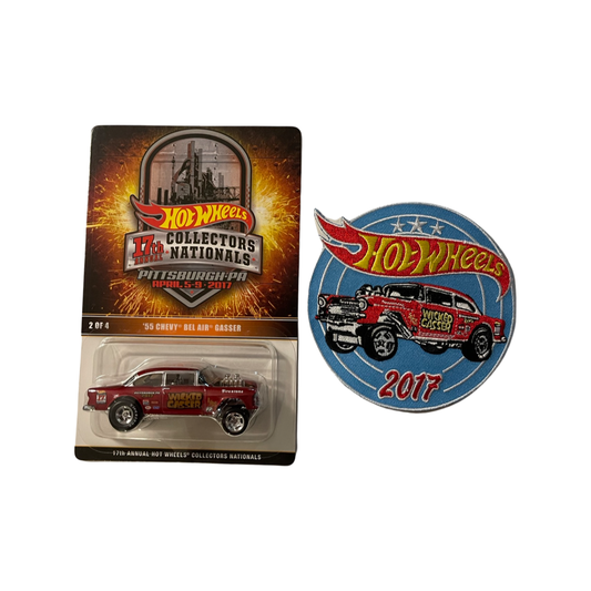 Hot Wheels 17th Annual Collectors Nationals Pittsburgh Convention ‘55 Chevy Bel Air Gasser Souvenir Car With Patch