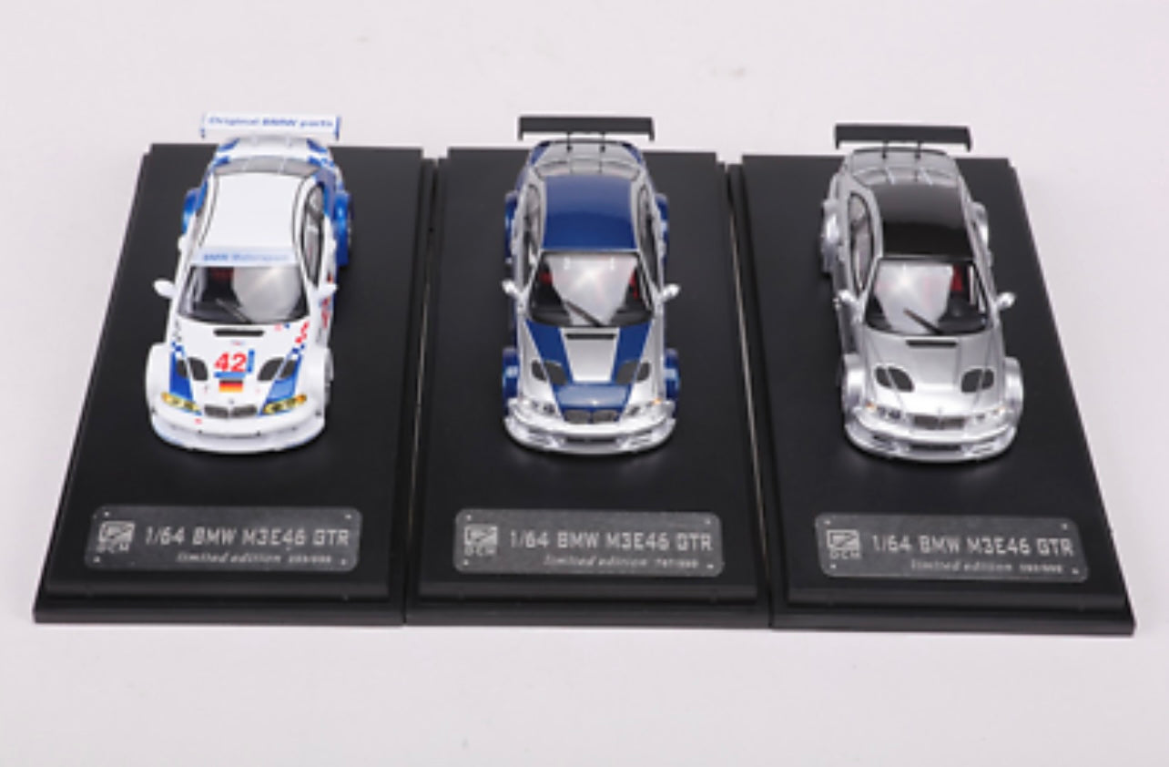 DCM 1:64 BMW M3 E46 GTR - 3 Styles