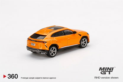 MiniGT 1:64 Lamborghini Urus Arancio Borealis MiJo Exclusive #360