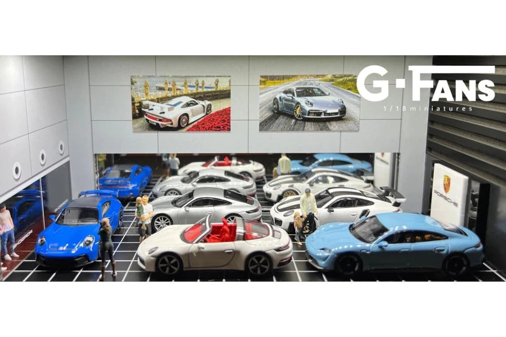 G-Fans 1:64 Diorama US Exclusive Porsche Dealership with Service Center