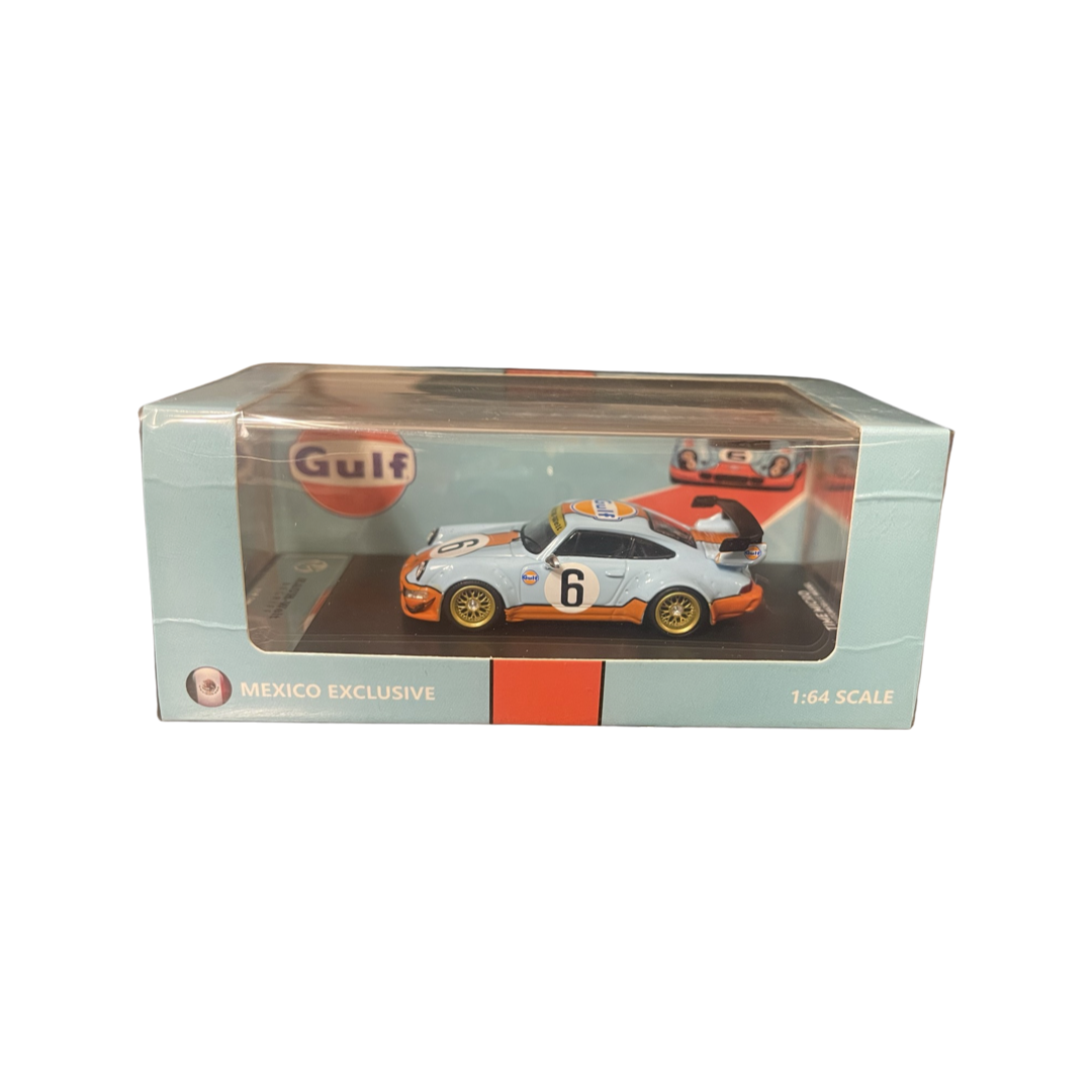 Time Micro 1:64 Porsche Gulf RWB 964 Mexico Exclusive DiecastZ Limited To 500pcs