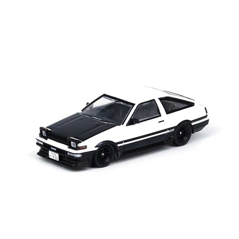 Inno64 1:64 Toyota Sprinter Trueno AE86 White/Black With Extra Wheels Japan Special Edition