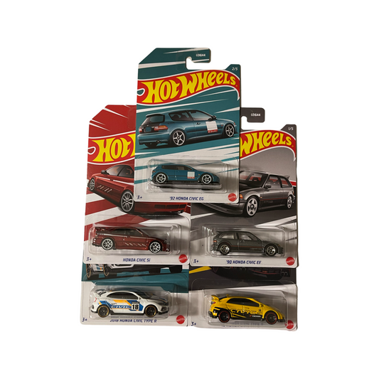 Hot Wheels 2022 Honda Civic Series Set Of 5