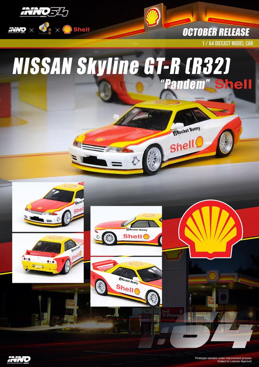 Inno64 1:64 x Tiny x Shell Nissan Skyline GT-R R32 Pandem