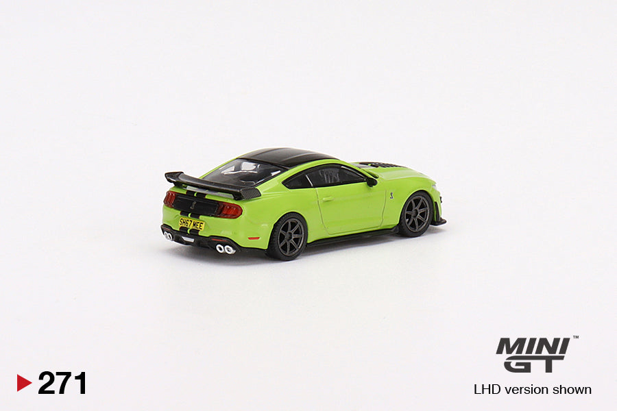 MiniGT X Tarmac Works Ford Mustang Shelby GT500 Grabber Lime Shmee 150 Collection #271