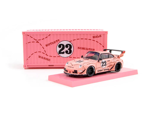 Tarmac Works 1:64 RWB 993 Sopranos “Pink Pig” With Container - Hobby64