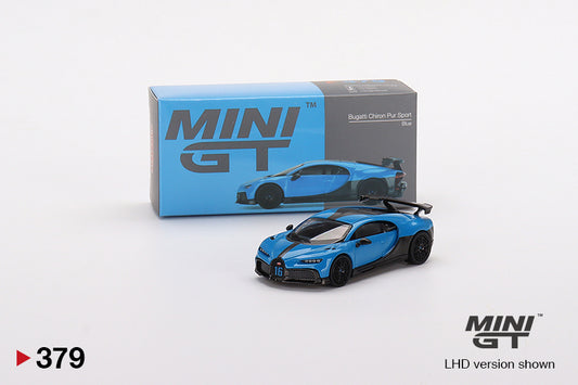 MiniGT 1:64 Bugatti Chiron Pur Sport Blue MiJo Exclusive #379