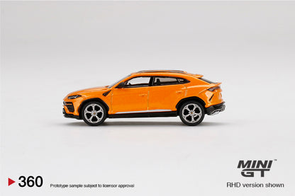 MiniGT 1:64 Lamborghini Urus Arancio Borealis MiJo Exclusive #360