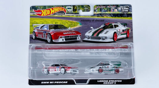 Hot Wheels 2022 Premium Target Exclusive 2 Pack BMW M1 Procar / Lancia Stratos